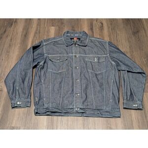GODBODY XXL Denim Jacket Menswear Mens Distressed Button Up‎ Cotton